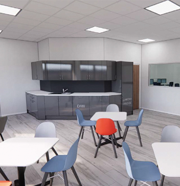 office kitchen 3d render