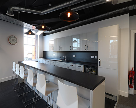 kitchen with modern island design