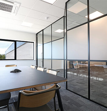 meeting room with new furniture and partitioning