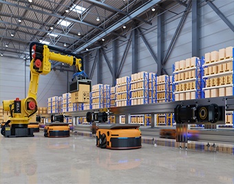 Cobot-and-Robots-in-the-warehouse