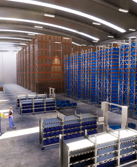 Warehouse design in virtual reality